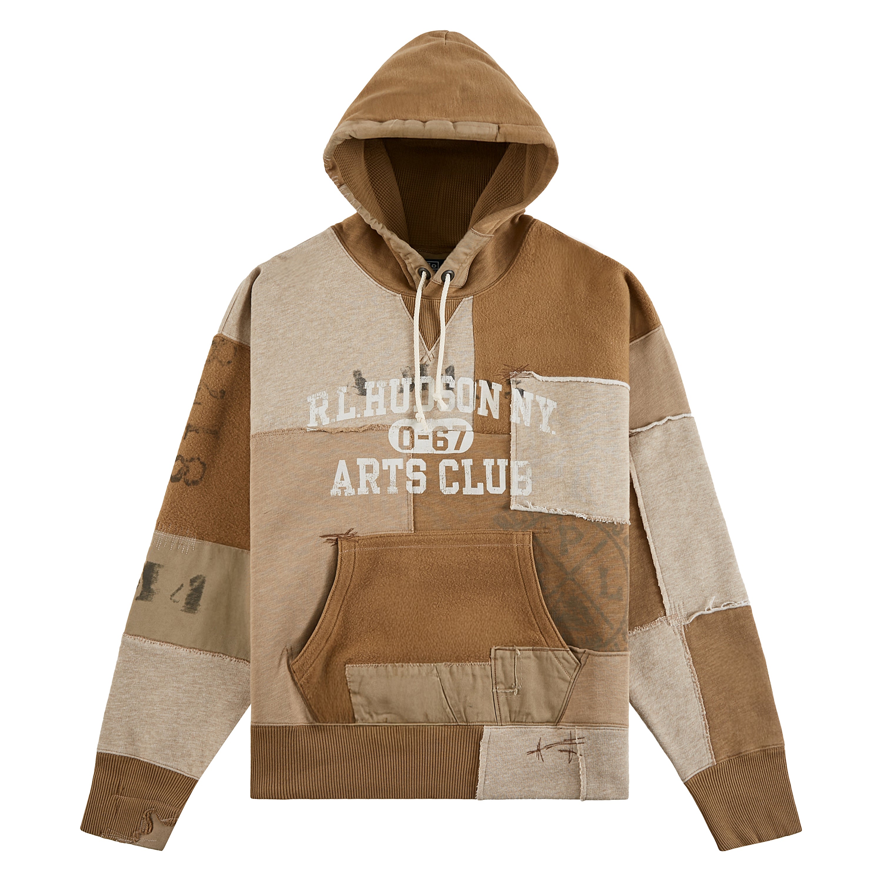 Patchwork Fleece Hoodie | Montana Khaki – Capsule NYC