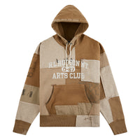 Patchwork Fleece Hoodie | Montana Khaki