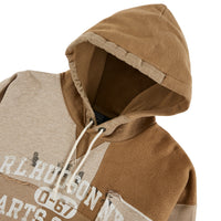 Patchwork Fleece Hoodie | Montana Khaki