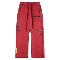 Star Studded Sweatpant | Vintage Red