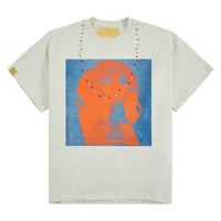 Star Head Studded Tee | Vintage White/Blue