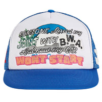 Lace Vintage Hat | Royal/White