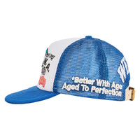 Lace Vintage Hat | Royal/White