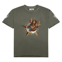 Star Girl Tee | Aged Green