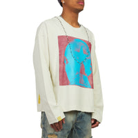 Studded Star Head L/S Tee | Ivory/Burgundy