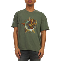 Star Girl Tee | Aged Green