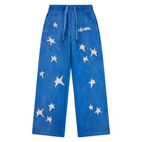 Patchwork Washed Sweatpant | Blue