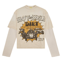 Hot As Hell Layered Tee | Antique White