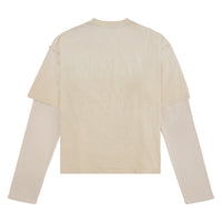 Hot As Hell Layered Tee | Antique White