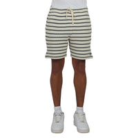 Pointelle Ribbed Short | Pale Cream/Newport Navy