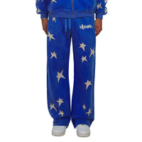 Patchwork Washed Sweatpant | Blue