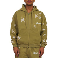Patchwork Washed Hoodie | Green