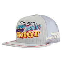 Idiotic Vintage Hat | Grey Suede/Red