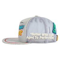 Idiotic Vintage Hat | Grey Suede/Red