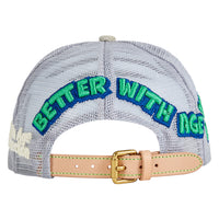 Idiotic Vintage Hat | Grey Suede/Red