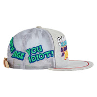 Idiotic Vintage Hat | Grey Suede/Red