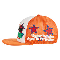 Dumb Vintage Hat | Orange/White