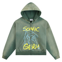 Sonic Crystal Zip-Up Hoodie | Green