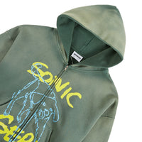 Sonic Crystal Zip-Up Hoodie | Green
