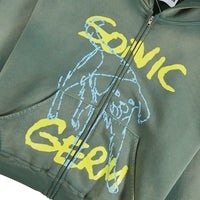 Sonic Crystal Zip-Up Hoodie | Green