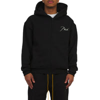 Classique Zip Up Hoodie | Black/White