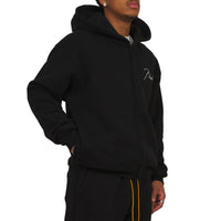 Classique Zip Up Hoodie | Black/White