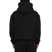 Classique Zip Up Hoodie | Black/White