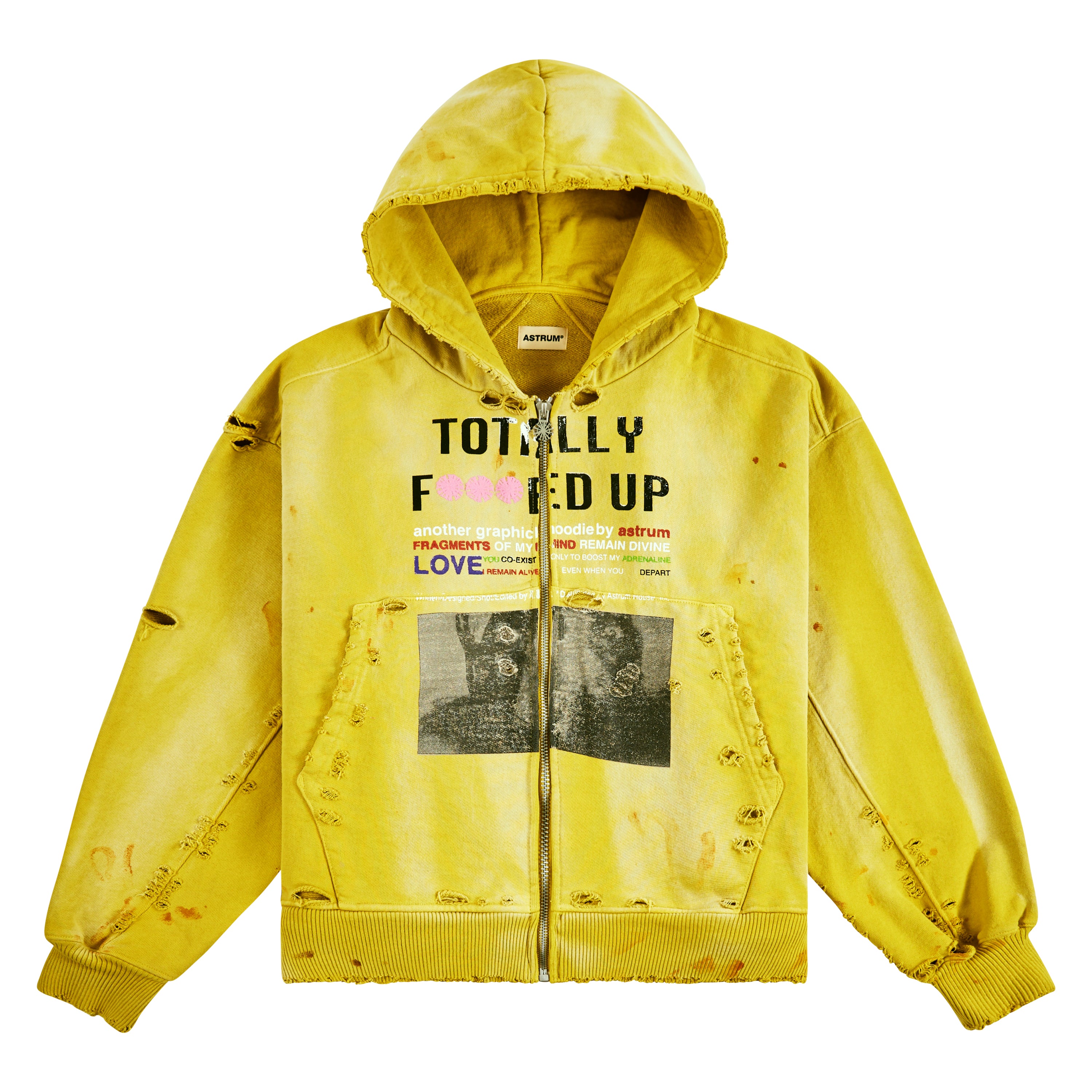TFU Zip Hoodie | Yellow – Capsule NYC