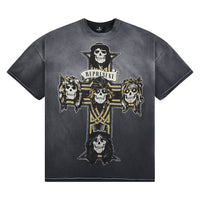 Guns N' Roses Cross Tee | Stained Black