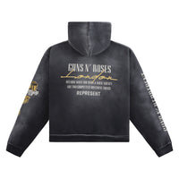 Guns N' Roses Cross Zip Hoodie | Stained Black