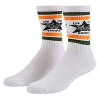 Logo Sock | Brown/Orange Stripes