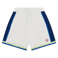 Crochet Short | White/Blue
