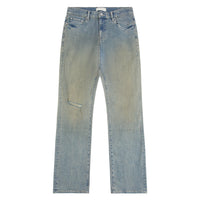Dirty Ripped Flare Denim