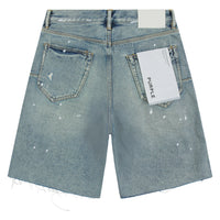 Painterly Rip Denim Short