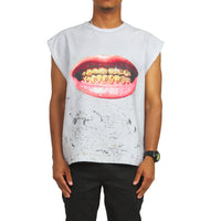 Smile Sleeveless Tee | White