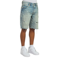 Painterly Rip Denim Short