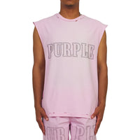Slab Wordmark Sleeveless Tee | Pink