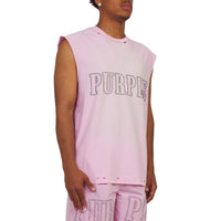 Slab Wordmark Sleeveless Tee | Pink