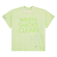 Paint Thrashed Tee | Mint Green