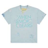 Paint Thrashed Tee | Sky Blue
