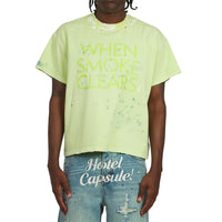 Paint Thrashed Tee | Mint Green