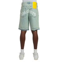 Half star Denim Short | Acid White/White