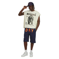 Dry Monogram Sweatshort | Vintage Navy/Orange