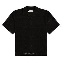 Pointelle Crochet Camp Shirt