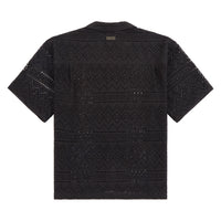 Pointelle Crochet Camp Shirt
