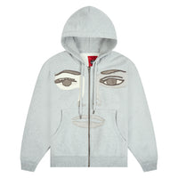 Face Hoodie | Stone Grey