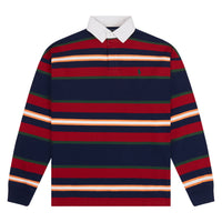 Striped Rugby Shirt | Newport Navy/Multi