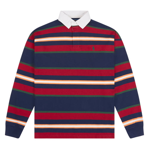 Striped Rugby Shirt | Newport Navy/Multi