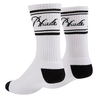 Contrast Script Logo Sock | White/Black