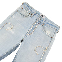 Cowrie Shell Denim Short | Light Wash